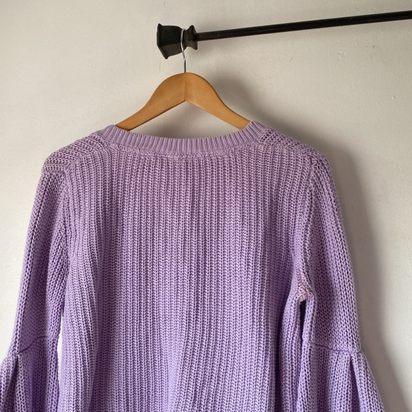 Free People S Damsel Bell Sleeve Knit Sweater - Picture 9 of 13